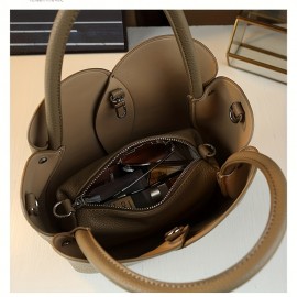 3-Color Tote Bags - Stylish Black, Orange & Beige Handbags with Golden-Tone Hardware, Perfect for Business, Commuting & Casual Outings, Versatile Carryall | Minimalist Design | Textured Finish