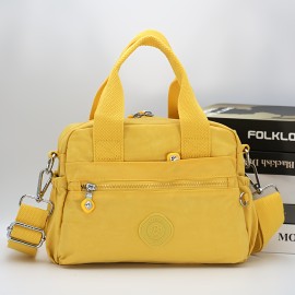 [Lightweight Messenger Bag] Lightweight Nylon Women's Messenger Bag | Durable, Adjustable Wide Shoulder Strap, Large Capacity, Multiple Pockets, Scratch-Resistant and Wear-Resistant Material