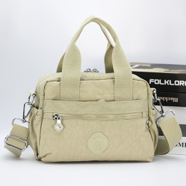 [Lightweight Messenger Bag] Lightweight Nylon Women's Messenger Bag | Durable, Adjustable Wide Shoulder Strap, Large Capacity, Multiple Pockets, Scratch-Resistant and Wear-Resistant Material