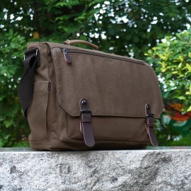 [Durable Crossbody Bag] Durable Large Capacity Canvas Crossbody Bag | Men's Casual Style with Multiple Pockets, Adjustable Strap, and Laptop Compartment for Daily Commuting & Outdoor Adventures