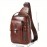Men'S Genuine Leather Chest Bag - Adjustable Strap, Multiple Compartments for iPad & Tablets, Casual Crossbody Design for Daily Commute & Work, Leather Purse