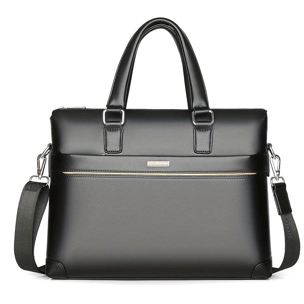 Men'S Minimalist Tote Bag with Adjustable Strap - Black, Durable, Everyday Commute Shoulder Bag, Everyday Tote Bag | Minimalist Style | Adjustable Strap Bag