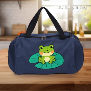 1pc Frog Design Large Capacity Travel Duffel Bag - Durable Polyester Sports & Yoga Tote with Shoulder Strap, Playful Green Frog Illustration, Perfect for Gym, Outdoor Adventures, and Daily Use