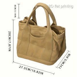 Large Capacity Tote Bag - Beige/ Tan/Black/ - Spacious Everyday Handbag with Sturdy Handles for Work, Travel, School, Shopping - Minimalist Professional & Casual Purse - Easy-Clean Design, Versatile Carryall, Simple Aesthetic, Durable Construction, Spacious Carryall, Office Workers, Women'S Bag, Tote Bag For Women, Travel Bag, Gym Bag, Travel Luggage Bag, Shopping Bag