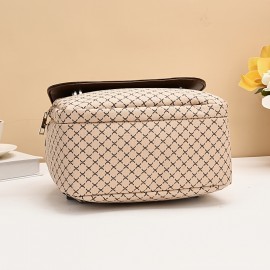 Stylish Women's High Quality Synthetic Leather Backpack - Soft Shell Lightweight Travel Bag with Multiple Pockets, Adjustable Straps & Charms (Bright Pink/Coffee Brown/Terracotta/Black), Casual Daypack, Backpack for Travel