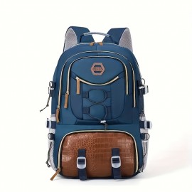 Women'S Large Capacity Backpack - Heavy-Duty Travel Backpack with Adjustable Padded Straps, Golden-Tone Hardware & Zipper Closure