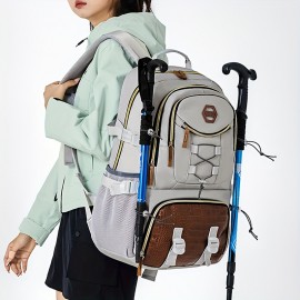 Women'S Large Capacity Backpack - Heavy-Duty Travel Backpack with Adjustable Padded Straps, Golden-Tone Hardware & Zipper Closure