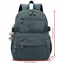 Women's Large Capacity Backpack - Heavy-Duty Nylon School Backpack with Multiple Zippered Compartments, Adjustable Padded Shoulder Straps & Laptop Sleeve, Lightweight Backpack for College, Travel, - Available in Navy Blue, Lake Blue, Burgundy, Black - Ideal Gift for Women,W - Stylish & Functional Everyday Backpack, Backpack For Women, Bags For Women, Travel Backpack, Back Pack For Womens, Backpacks For Women, Bagpack For Women, Backpack For Women Travel, Backpack For School,