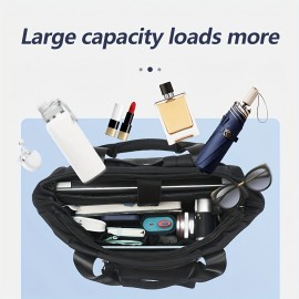 Women's Large Capacity Convertible Backpack - Stylish Multi-Compartment Travel Backpack with Detachable Crossbody/Handheld Bag, Adjustable Padded Shoulder Straps, Durable Polyester for Commuting, Work, School & Travel - White/Black (Hand Washable) - Versatile Everyday Backpack for Women