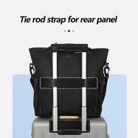 Women's Large Capacity Convertible Backpack - Stylish Multi-Compartment Travel Backpack with Detachable Crossbody/Handheld Bag, Adjustable Padded Shoulder Straps, Durable Polyester for Commuting, Work, School & Travel - White/Black (Hand Washable) - Versatile Everyday Backpack for Women