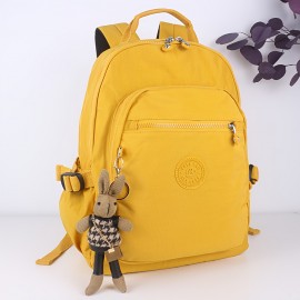 Women'S Large Capacity Laptop Backpack with Cute Rabbit Pendant - Nylon Travel Backpack, Multi-Pocket School, Work, Commute Backpack with Adjustable Strap, Backpack for Travel
