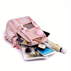 Calvin Inspired Backpack - Large Capacity School, Travel, Work Bag with Ergonomic Padded Straps, Multiple Compartments, Zipper Closure - Durable Nylon Backpack for Women & Men, Everyday Commute, College, Business - Available in Pink, Blue, Black - Machine Washable, Backpack for Travel, College Essentials, Geometric Pattern, Sturdy Construction, Versatile Carryall, Daily Commuters, Casual Style, Highquality Fabric, Office Workers, Women'S Backpack, Small Backpack For Volleyball, Jt