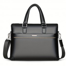 Men'S Minimalist Tote Bag with Adjustable Strap - Black, Durable, Everyday Commute Shoulder Bag, Everyday Tote Bag | Minimalist Style | Adjustable Strap Bag