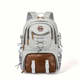 Women'S Large Capacity Backpack - Heavy-Duty Travel Backpack with Adjustable Padded Straps, Golden-Tone Hardware & Zipper Closure