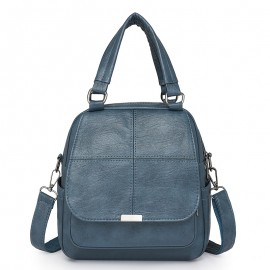 Taole Women's Vintage PU Convertible Handbag/Backpack - Adjustable & Detachable Strap, -Tone Hardware, Multi-Way Carry (Crossbody/Backpack) - Beige/White/Khaki/Red/Black, Zipper Closure for //Travel