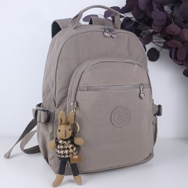 Women'S Large Capacity Laptop Backpack with Cute Rabbit Pendant - Nylon Travel Backpack, Multi-Pocket School, Work, Commute Backpack with Adjustable Strap, Backpack for Travel