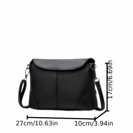 Elegant Women's Shoulder Bag, Casual Simple Design, Large Capacity Business Commuter Crossbody Purse