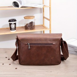 Men'S Genuine Crossbody Bag - Sleek Black Versatile Shoulder & Handbag with Adjustable Strap, Multiple Compartments, and Secure Zipper Closure for Casual or Professional Use, Crossbody Purse, Business Casual Bag, Textured Finish