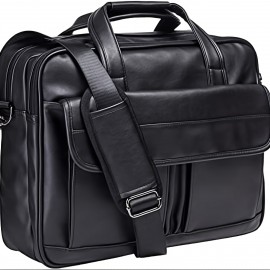 Men'S Stylish Large Capacity Briefcase - Durable, Multiple Compartments for Laptop & Phone, Versatile Shoulder or Handbag Design, Office Essentials Bag|Stylish Office Bag|Durable Handle, Briefcase