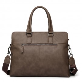 Men's handbag briefcase Men's bag tote bag file folder detachable shoulder strap daily commuting hand-held bag without print adjustable belt simple and stylish three colors available