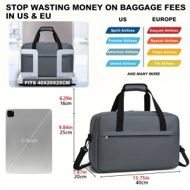 1pc Unisex Travel Bag, Carry-on Luggage Bag, Sports Handbag, Single Shoulder Crossbody Bag, Fitness Bag with Suitcase Cover