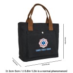 Customizable EMT Firefighter Badge Backpack - Personalized Text/Design, Heavy-Duty Portable Handbag with Top Handle, for First Responders, Medical Professionals, Everyday Commute - Professional & Casual Use - Add Your Own Message!, First Responder Gear, Bold Emblem Design, Sturdy Construction, 2D Flat, EMT Gift Idea, Work Backpack, Emergency Worker, F.A.S.T EMTs