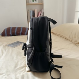 Women's Cute Backpack - Lightweight Mini Daypack with Adjustable Strap & Zipper Closure, Compact Everyday Bag for School, Travel, Work - Durable Nylon Backpack in Black/, Hand Washable, Mini Backpack, Casual Outings, Trendy Accessory, Easy Maintenance, Versatile Carryall, Daily Commute, Minimalist Design, Sturdy Construction, Student Essentials