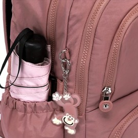 Women'S Minimalist Backpack - Lightweight Everyday Backpack with Snap Closure, Spacious Main Compartment & Front Pocket - Durable Polyester Bag for Women, School, Travel, Work, Commute - Elegant Red Backpack for Everyday & Formal Use, Backpack for Travel, Work Essentials, Sleek Design, Sturdy Construction, Daily Commuters, Casual Style, Highquality Fabric, Office Workers, Travel Essentials, Commuter Backpack, Reliable Clip, Busy Professionals