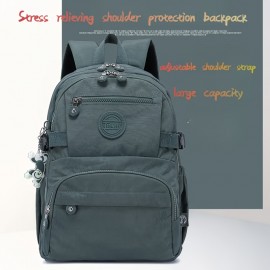 Women's Large Capacity Backpack - Heavy-Duty Nylon School Backpack with Multiple Zippered Compartments, Adjustable Padded Shoulder Straps & Laptop Sleeve, Lightweight Backpack for College, Travel, - Available in Navy Blue, Lake Blue, Burgundy, Black - Ideal Gift for Women,W - Stylish & Functional Everyday Backpack, Backpack For Women, Bags For Women, Travel Backpack, Back Pack For Womens, Backpacks For Women, Bagpack For Women, Backpack For Women Travel, Backpack For School,