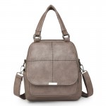 Taole Women's Vintage PU Convertible Handbag/Backpack - Adjustable & Detachable Strap, -Tone Hardware, Multi-Way Carry (Crossbody/Backpack) - Beige/White/Khaki/Red/Black, Zipper Closure for //Travel