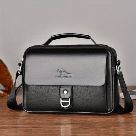 Premium Men's Sling Bag - Spacious Commuter Sling Bag for Work & Travel | Stylish Single Shoulder Messenger Bag | Versatile Black & Brown Multi-Compartment Bag | Laptop Bag | Business Document File Portfolio